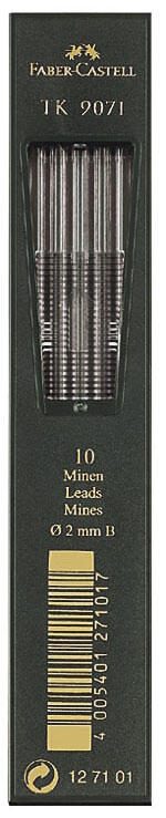 FABER-CASTELL Fallminen-Bleistiftminen B 2.0 mm schwarz FABER-CASTELL Fallminen-Bleistiftminen B 2.0 mm schwarz